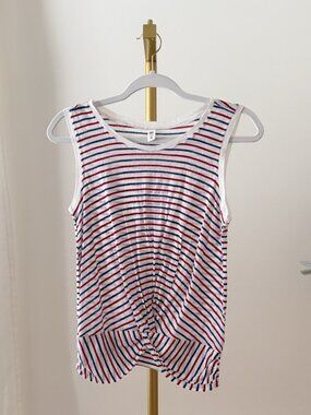 BP. Nordstrom Twist Hem Tank | Red White Blue Stripe | XXS